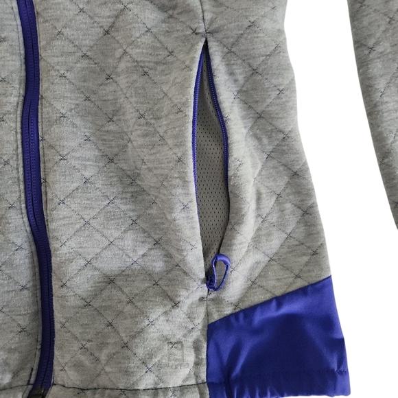 SALOMON Women's Elevate FZ Midlayer gray and purple (or blue) size small - Picture 5 of 15